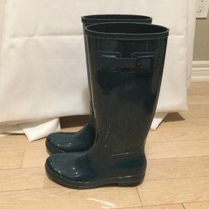 Tall Gloss Rain Boots Bottle green EU size 41 / 10.5